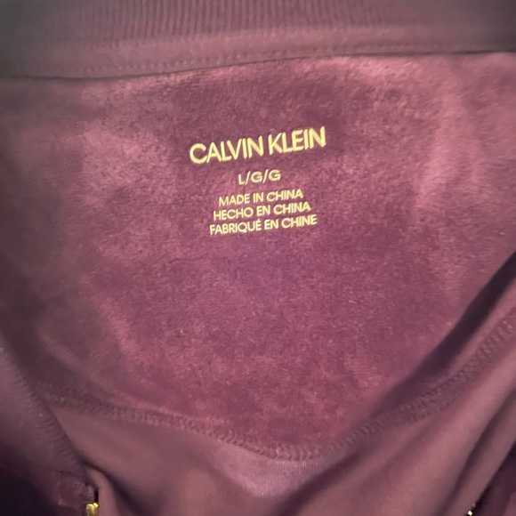 NWOT Calvin Klein velour zip up - Picture 3 of 6